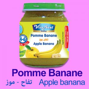  Petit Pot Pomme Banane - fruits et légumes vitameal pomme banane,  petit pot 130gr de fruits pour bébé entre 4 et 6 mois.,  durée de vie de 24 mois