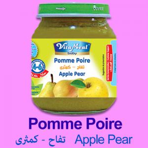  Petit Pot Pomme Poire - fruits et légumes vitameal pomme poire,  petit pot 130gr de fruits pour bébé entre 4 et 6 mois.,  durée de vie de 24 mois