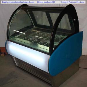 12 plateaux de glace crème vitrine d'affichage - matériels machines ice cream vitrine d'affichage de petite taille et un design agréable,  utilisé pour les barres de crème glacée,  des restaurants,  des hôtels et centres de villégiature. c'est en bonne performacne,  avec de belles évaluations de nos clients à traver