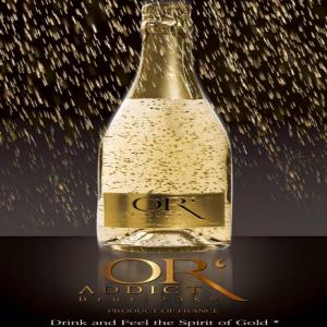  Sparkling Wine- Eclats D'or Pur-product Of France - vins ultra-premium sparkling wine  product of france  avec eclats d'or pur 23 carats (propre a la consommations.)--cepage 100%chardonnay(blanc de blanc).package habillage bouteille type champenoise, ultra luxueux(etiquette plaquer or en relief+numerotation graver sur etiquette pour chaque bouteille+*optio