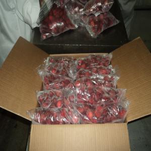 Fraises Surgelées - fruits et légumes fraises surgelées calibre 20/45.  entières bric 7 minimum  qualité dans le cadre qualité haccp autorisation eacce maroc,  dans carton 20kgs net et sac plastique prix exw 1, 05 euro le 1kg départ moulay bousselham. sac 1kg prix exw 1, 10 euro départ moulay bouss