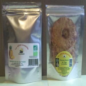  Fruits Seches Bio Ananas Mangue Banane Papaye. - fruits secs et graines grillées vends en conditionnement comme en vrac,  des ananas s&eacute;ch&eacute;s,  bananes s&eacute;ch&eacute;es,  mangues s&eacute;ch&eacute;es,  papayes s&eacute;ch&eacute;es en rapport qualit&eacute; prix tr&egrave;s comp&eacute;titif --nous faisons des produits bio comme non bio.--livraison par conteneur ou