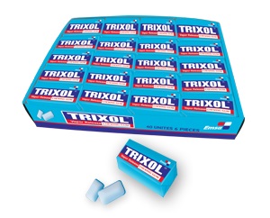  Chewing Gum Fort - produits sucrés chewing gum dragee au gout de reglisse --comme stimorol et action--boite de 40 etuis de 6 dragees --30 paquets par cartons --plusieurs conditionnement etuis de 10 et etuis de 4
