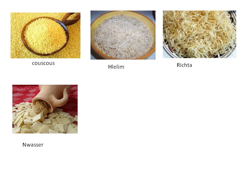  Couscous Et Pattes Traditionnelle De La Tunisie - conserve semi conserve je produit des diff&eacute;rents type de produit p&acirc;teux traditionnelle &agrave; base de farine,  bl&eacute; dure et d orge.  (faite &agrave; la main)--rechata,  nwaser,  couscous et mahmes tous les type de pate son disponible avec des grandes quantit&eacute;s et avec tr&egrave;s bonne qualit&eacu