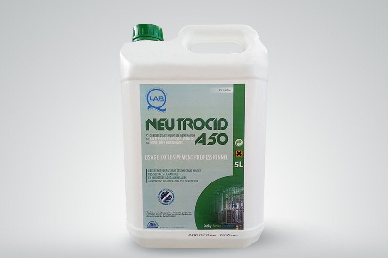  Neutrocida50:désinfectant Autorisé Pour Les I.a.a - hygiene entretien neutrocid a50 est une préparation à base d’un complexe d’ammoniums--quaternaires en synergie,  de tensio-actif non ionique,  tensio-actif amphotère, --alcools,  séquestrant,  mouillant,  dispersant et inhibiteur de corrosion organique.--détergent,  désinfectant non