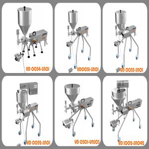  Remplisseuse Semi-automatique - conditionnement vd semi-automatic filling machines ----> perform the filling of semi-liquid,  liquid,  granular and paste products into any type of package holding a filling range between 5ml to 20.000 ml.--
