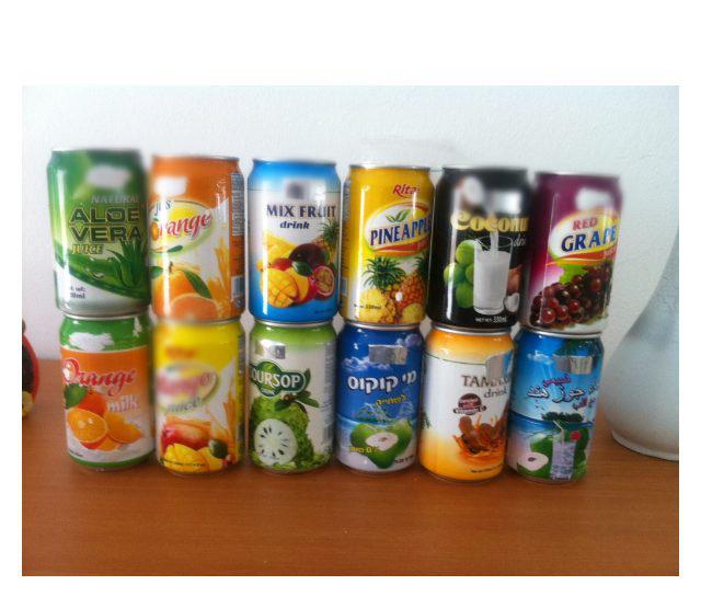  Jus Fruits Avec Pulpe Et Sans Pulpe En Canette - jus concentré sirop ste tunisienne commercialise des jus de fruits avec et sans pulpe , de divers parfum exotique, plusque 100 parfum, de meme nous commercialisons des boison energissante ss alcool, et autres produits --conditionnement en 25.33 et 50 cl en canette aluminium, 24 pieces/tray, 2377 carton/cont de 20 pieds..--fl