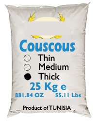  Couscous Tunisien 100% Blé Dur Gros Grain - céréales couscous tunisien 100% blé dur gros grain- couscous tunisien 100% blé dur grain moyen- c'est-à-dire produit à partir de 100% du meilleur blé dur. certaines marques italiennes produisent chez nous et emballent a leur nom. >> certificats disponibles - haccp. cei. fda