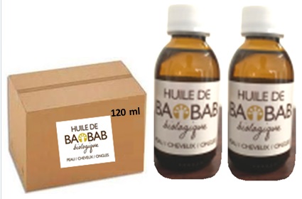  Huile De Baobab Bio - huiles nous offrons de l'huile de baobab bio certifié conditionnée en bouteilles et pack de 12 à 50 bouteilles de 60 ml à 120 ml. produit 100% naturel,  idéal pour la protection et le traitement de votre peau,  de vos cheveux et de vos ongles.