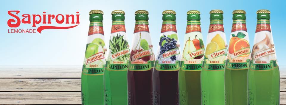 Boisson Gazeuse (soda) - boissons non alcolisée bonjour, --nous sommes un distributeur situé à montréal,  canada et le distributeur exclusiv pour les boisson gazeuse sapironi au canada et nord des etats unis (nord of usa).----produit- boissons gazeuse,  bouteille en verre (glass)- 500ml & 330ml--8 saveurs- --pomme (apple)--poire