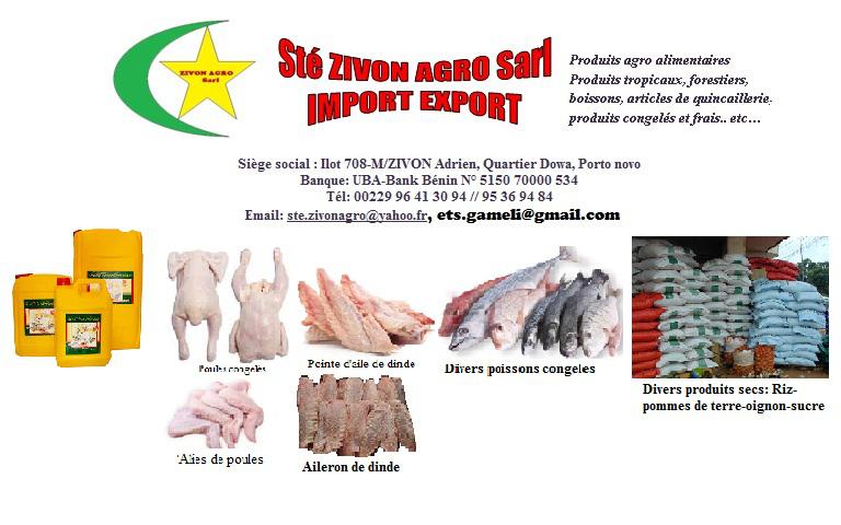  Importation De Produits Congelés Et Autres - poissons bonjour--notre structure est une entreprise qui importe et commercialise--des produits agro alimentaires et divers  nous sommes surtout--partant pour l'achat de seil iodé de mer crystalisé en grain de riz.----sel iodé en sac de 25 ou 30kg. sel blanc tres sec. en plus le sel nous