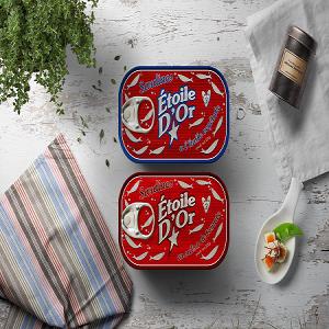  Sardine Huile Végétale/sauce Tomate - conserve semi conserve notre sardine est de production européenne et répond aux normes de qualité exigées dans l'induistrie alimentaire. calibrée (entre 3 à 4 pièces) dans la boîte de 125g,  ceci est un nouveau produit de notre marque étoile d'or. possibilit&eac