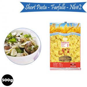  Pâtes: Papillon 500g - féculents - pâtes- papillon à une  longue tradition en tunisie,  pays assis dans la mer méditerranée,  situé à 40 km de l'italie.----- les tunisiens sont les troisièmes consommateurs de pâtes dans le monde (sans compter le couscous). tunisie (13 kg / citoyen