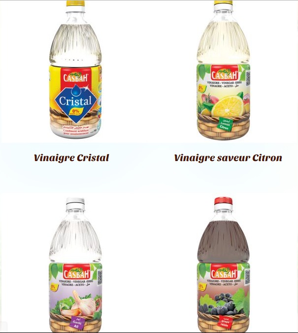  Vinaigre - matières grasses exportation vinaigre diffentes saveurs   ---vinaigre cristal                                vinaigre saveur citron--vinaigre saveur ail                         vinaigre saveur raisin--vinaigre saveur olive                         vinaigre saveur pomme--