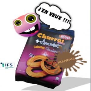  Snacking, Goûter: Choco Churros Rechauffer Mn - patisserie direct fabricant,  beignets surgelés de type churros déjà prets,  réchauffer 3 minutes au grille-pains ou ou four traditionnel. barquette de 8 churros avec sachet de chocolat. ideal snacking,  goûters,  grignotage entre amis. plusieurs références disponibl