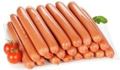  Wholesale Hot-dogs - meat and eggs *italien hot-dog (pork – beef sausages homogenized smoked steamed (pork 63%,  beef 5%))--    price- 3, 5487 euro/kg--*”kabanos” hot-dog(pork– beef sausages medium minced smoked steamed (pork 65%,  beef 15%))--price- 3, 9989 euro/kg--*white hot-dog (pork sausages medium minced steamed (pork 73%))--price-