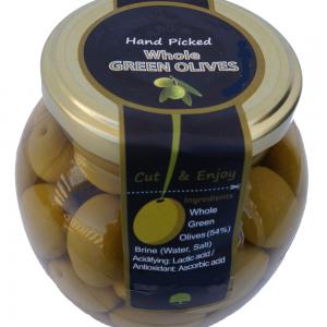  Olives Vertes Entières - fruits et légumes - type- olive--- type de produit- fruits tropicaux et sub-tropicaux--- style- frais--- la couleur verte--- type de culture- commune--- méthode de récolte- récolté à la main,  pièce par pièce.--- calibre- 200/240. 1 kg = 200 à 240 olives--- poids