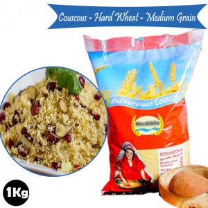  Couscous Moyen 1kg - céréales - type- bl&eacute; dur--- forme- couscous moyen--- poids (kg)- 1 kg--- dur&eacute;e - 2 ans--- emballage - sachet--- temps de cuisson- 20 minutes--- ingr&eacute;dient primaire- bl&eacute; dur--- pays d origine - tunisie.----- on vous permet de d&eacute;couvrir l'histoire et la gloire du plat le plus