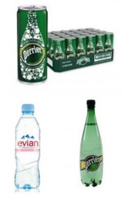  Evian Perrier - boissons non alcolisée bonjour, --nous vous proposons des aux minérales et gazeuses de type evian - perrier --conditionnement en bouteilles pet et canettes ----bouteille 1 litre pet--perrier natural water ,  6 x 1 litre  pet - 4.35 euro exw--- 840 packs de 6 x 1 litre par chargement----canettes slim 33 cl --perrier n