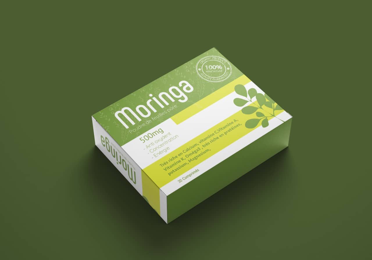  Moringa Tablets - packaging moringa dried and reduced powder is one--superaliment more and more appreciate on all continents. this food 100%  plant and natural ensures the balance of the contributions by means of its exceptional content in vitamins,  minerals and antioxidants. moreover,  the moringa sheet powder offers a quarter