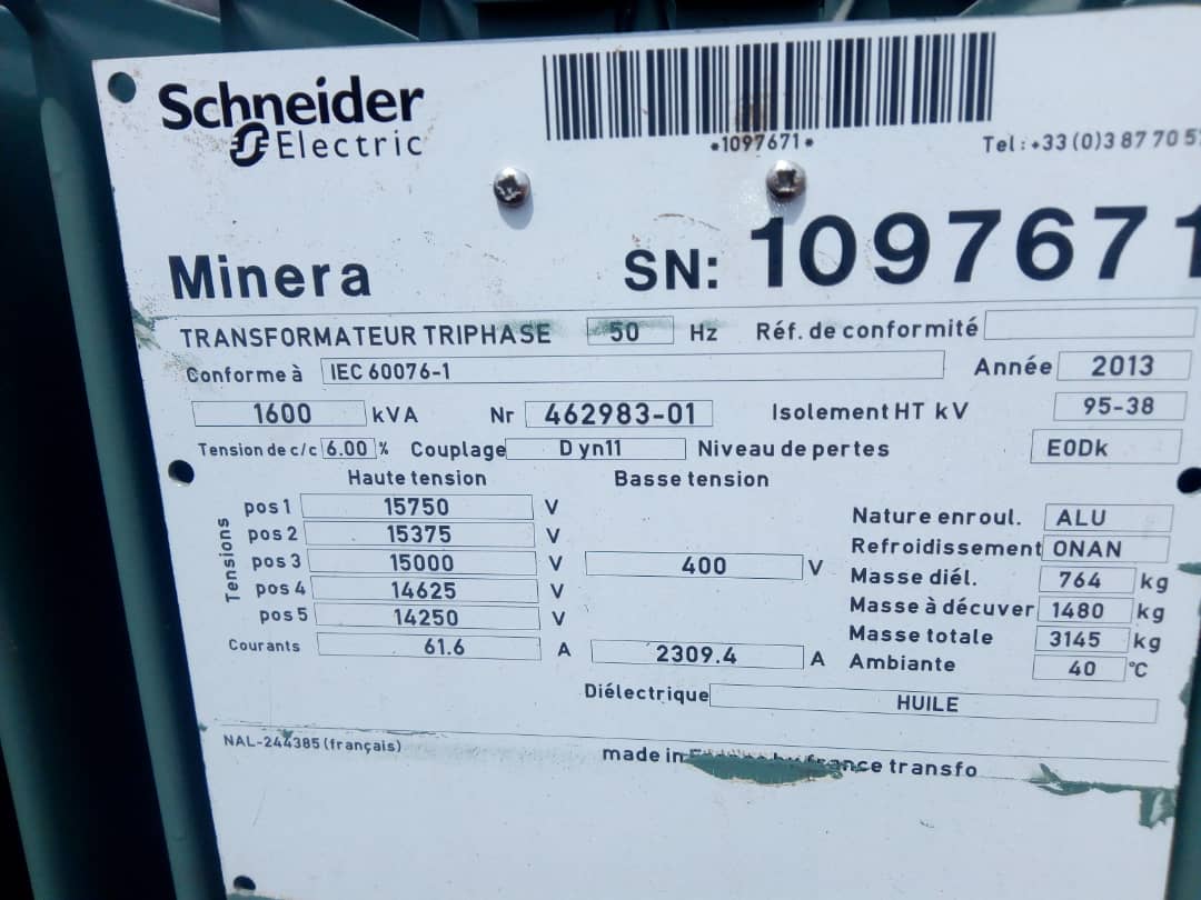  Vente De Transformateur - energie renouvelable vente d'un transformateur schneider 1600kva date de première  mise en service 2013.très bon état fonctionne parfaitement
