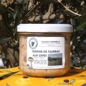  Terrine De Taureau Raço Di Bioù Aux Cèpes - viandes et oeufs poids net - 170 gr. ingrédients - viande de taureau raço di bioù,  viande de porc,  foie de porc,  cèpes,  oeuf,  oignon,  gelée,  sel,  poivre,  muscade,  épices.