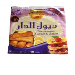  Produits Boulangerie Patisserie - patisserie fabricant  de feuille de brick  nature,  et aromatisée piment,  aux herbes et curry . --conditonnement ; un sachet =10 feuilles de brick ,  un carton  = 120 sachets ,  une palette = 28 cartons--autres produit possible que nous fabriquons --- pain hamburger --pain panini--patte a pizza --patte feu