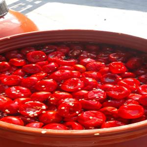  Cherry Peppers In Brine - fruits and vegetables cored cherry peppers in brine semi-finished product. packed in 250kg plastic drums dried weight 80kg.