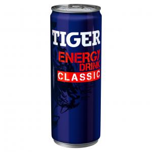  Tiger Energy Drrink - soft drink nutrition value in 100ml----energy- 195kl / 46kcal----    protein- 0g--    carbohydrate- 10.8g of which sugar- 10.8g--    fat- 0g of which saturated fatty acids- 0g--    fibre- 0g--    sodium- 0.1g--    vitamins- niacin 7.9 mg (44%*),  panthotenic acid 1.98 mg (44%*),  vitamin b 2.0 mg (100%*),  vitami
