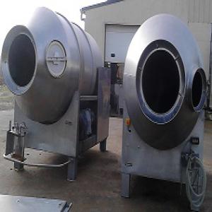  Barattes Lutetia - matériels machines modèle type 4 -  capacité  1 600 kg de  produit  construction inox - 2 bandes d'entraînement inox - avec micro de commande - pompe à vide / couvercle / bol de décantation - trappe de visite 