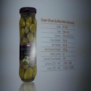 Olive de Table farcie 100% Tunisienne - conserve semi conserve nous proposons des olives généreuses associées au croquant de véritables amandes entières. s'agit d'un délicieux mariage de saveur afin de découvrir l'olive tunisienne pour les vrais dégustateurs. un véritable bien de luxe avec empreinte