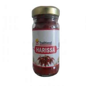  Harissa Traditionnelle, 200gr - épices aromates harissa tunisienne,  pâte de piment fort. pot en verre de 200g.----la pate harissa tunisienne (prononcé ha-ri-sah) est une pâte de piment épicée largement utilisée dans la cuisine nord-africaine et moyen-orientale à base de piment séché----