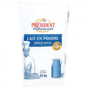  Poudre De Lait President - lait et produits laitiers poudre instantanée permettant une reconstitution fluide et sans--grumeaux,  à chaud comme à froid, --° idéale pour la pâtisserie et les viennoiseries (flans,  brioches,  ..), --° peut s utiliser en l état dans les mélanges à sec,  ou en--recon