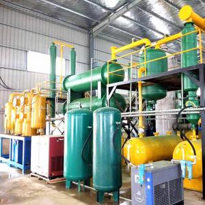  High Quality Tyre Recycling To Oil Plant - industry operating tyre recycling to oil plant can turn tires to fuel oil with latest pyrolysis technology. pyrolysis is the thermal decomposition of materials in the absence of oxygen. in the case of the pyrolysis of rubber tyres,  the rubber degrades under high temperatures and long-chain hydrocarbons in rubber are b