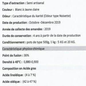  Beurre De Karité - huiles nous disposons de 30 tonnes de beurre de karité bio en stockage et --là capacité de production d'un conteneur de 20 par mois. origine guinée--