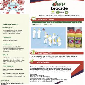  Désinfectant Organique <bio - hygiene entretien nettoyant d&eacute;sinfectant ecologique a base d'acides et flavonoïdes extraits d'une s&eacute;lection de plantes naturelles . disponible en solution aqueuse ,  100 % biog&eacute;gradable ,  permet le nettoyage et la d&eacute;sinfection de toutes surfaces lavables en restauration ,  h&ocirc;pitaux ,  c