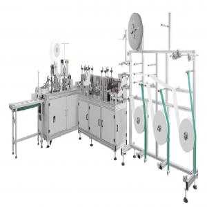  Unité De Production De Masque Plis - matériels machines cette machine réalise en automatique les masques médicaux,  civils, .. jusqu’à 2400 masques / heure”.----process----cette machine réalise en automatique,  l’assemblage de 3 non tissés (plus sur demande) en différentes opérations -----● dérou