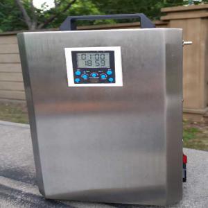  5g/h And 10g/h Ozone Purifier For Air And Water - machinery equipment ozone generator 5g/h----for both air and water treatement----microcomputer control timer----strong air pump------voltage 220v-240v,  50/60hz --power 80w--ozone output 5g/h --airflow 2.5m3/min--fuse 2.5a --applicable area 1600m3--weight 5-30℃ --technology quartz ozone tube--material stainless st