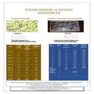 Deux (2) Permis D'exploitation Minier (or Gold) - mine land concession deux (2) permis d'exploitations de mine aurifère disponible au sénégal (west-africa) et recherchent des partenaires pour exploiter ensemble les deux concessions. l'une est traversée par un le fleuve.--l'un a comme teneur moyenne 2,  41g/t et le second a 3 g/tonnage comme t