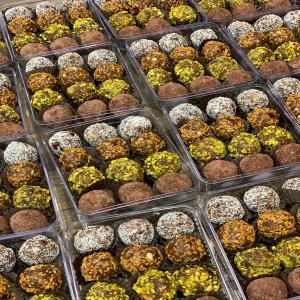  Your Body Needs An Energy Balls - sweet delicatessen and pure energizer providing you with all proteins,  minerals and vitamins your body needs.--for holidays,  greetings,  gifts or as a healthy product--we present you our dates premium bio filled with almonds,  nuts,  coconut or pistachio .-- it is delicious!-- distributed in retail markets,  