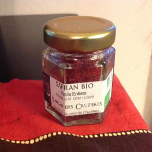 Safran Bio Ardeche Sud France - épices aromates safran biologique haute qualité - cultivé en sud ardèche dans un espace natura 2000,  il bénéficie d'un sol argilo-calcaire et d'un climat idéal subméditerranéen avec des variations de températures optimum pour cette culture,  des hivers e
