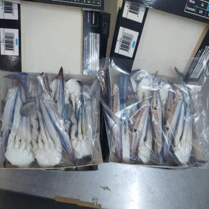  Bleu Crabs - crustacean shell bleu crab with rubberband 50/80  80/100 100/150 150/200 200/300 +300--half cut blue crab 2l l m s 2s 3s bkn l bkn m--