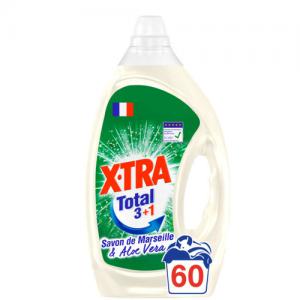  Lessive Xtra - hygiene entretien vend 20 palettes lessive xtra 60 doses --10 p xtra savon de marseille--10 p xtra total bleu--le prix          3, 40 € ht