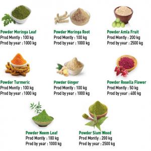  Producteurs Moringa, Curcuma, Gingembre, Rosella - vegetable matter we are powder producers- moringa leaves and roots,  amla fruits,  rosella,  turmeric,  ginger,  neem leaves,  laos herbs,  butterfly pea leaves. all these products are 100% natural and certified organic of very high quality at very competitive prices. located in the north of lombok,  an island next to bali 