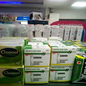  Savon Antiseptique Mycocid - hygiene entretien mycocid ,  est un savon antiseptique gommant et hydratant ,  fabriqué à base de l'argile verte,  citron et plantes. répondant aux problèmes dermatologiques,  parmi lesquels- acné,  eczéma,  teigne ,  bouton de chaleur ,  bouton de rasage,  peau froissé et d&ea