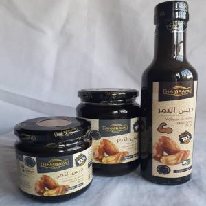  Mélasse De Dattes - produits sucrés bonjour,  cherche clients pour mélasse de dattes ou sirop de dattes d'origine algérienne,  aliment sain,  naturel 100% riche en minéraux en fer et en vitamines ,  disponible en pot de verre 250g, 500g et 0, 5l,  avec meilleur qualité /prix