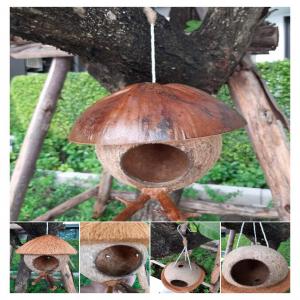  Nid Et Maison D'oiseau En Noix De Coco - autres maison d'oiseau en coquille de noix de coco  naturelle faite à la main pas cher depuis la thaïlande . si vous etes interessé n'hesitez pas à me contacter. 