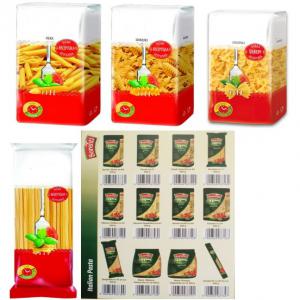  Pasta Spaghetti, Penne, Fusilli, Farfalle - pastry pasta - spaghetti,  penne,  fusilli,  farfalle--i will sell durum wheat pasta,  various shapes,  packaging - pp bag - 400g,  500g,  price- eur 1.75 / kg. --carton - 2 kg. price- eur 1.63 / kg. --monthly production capacity of 1000 tons.