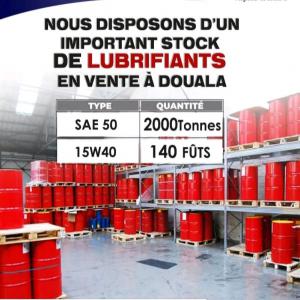  Lubrifiant Moteur - pétrole gaz salut ! --nous disposons d'un important stock de lubrifiant en vente au cameroun  .----      type  /.  quantit&eacute;--  --  sae50 /  2000tonnes--  --  15w40/  140 futs----proc&eacute;dure -------- l'acheteur produit un bon de commande au nom de l'entreprise .---- une preuve de fonds.------ paiemen