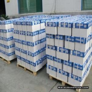  Ram De Papier Format A4 - autres specification ---a4 copy paper- ----weight- 80gsm--sheet size- 210mm x 297mm, --brightness- 102-104%--international size a4.--quality- imported 100% virgin wood pulp whiteness high speed--copying 100ppm laser capable,  inkjet capable,  fax capable.--thickness- 103-110 um--surface roughness ts ml / min-
